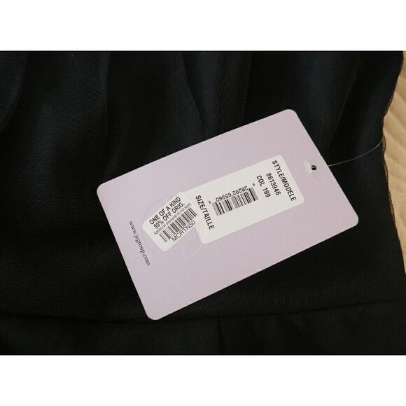 JS COLLECTION Women's Black Short Sleeve Illusion Neckline Sheath Dress 2 - Picture 10 of 12